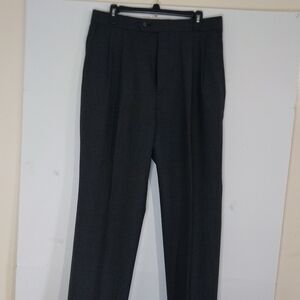 100% Wool 34 R Elegant Charcoal Men's Dress Pants